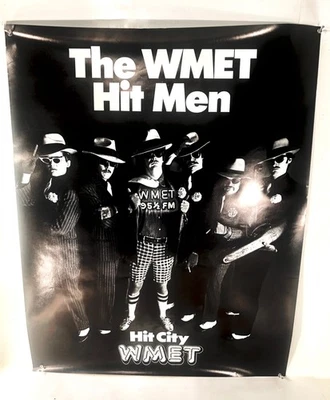 Vintage 1970's WMET 95.5 Radio Chicago "Hit Men" Poster W/ Captain Wammo Rare - Image 1 of 4
