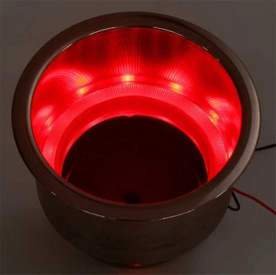 4x Stainless Steel Cup Drink Holder 14LED RGB Lights+Remote Car Marine Boat — 第 1/4 张图片