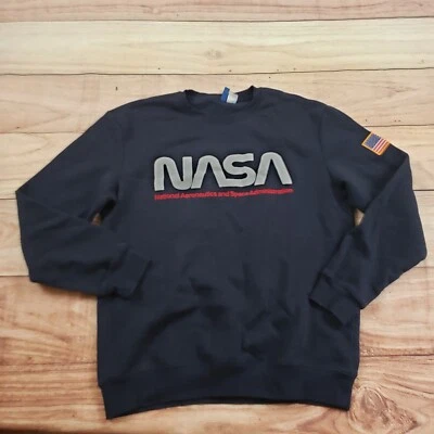 Suéter H&M x NASA Mujer Mediano Negro Rojo Sudadera Space Rocket Exterior Adulto Foto 1 de 4