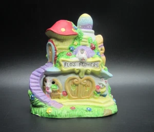 Casa de pueblo de Pascua, flores Flo's, 4" de alto, Walmart, conejo de Pascua, 22-900D, 3C - Imagen 1 de 4