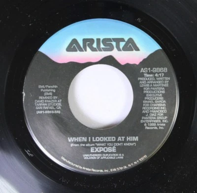 Pop 45 Expose - When I Looked At Him / when i looked at him "Suave Mix" On Arist - Image 1 of 2