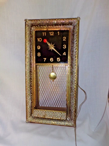 Clock Hollywood Regency Pendulum clock, Vintage  Retro, Rustic Metal Trendy Cover