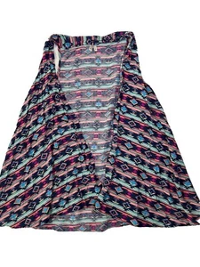 Roper Women's Open Vest Medium Light Flowy Aztec Print Rayon Southwestern Serape - Picture 1 of 9