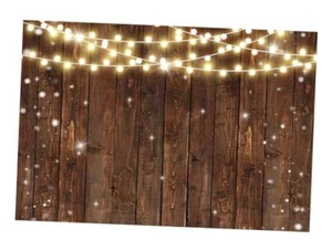 7x5FT Rustic Glitter Wood Photography Backdrop for Wedding Party Banner 7'x5' - Picture 1 of 6
