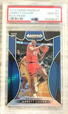 2019-20 Panini Jarrett Culver Silver Blue Prizm Rookie Card Rc PSA 10 Gem Mint