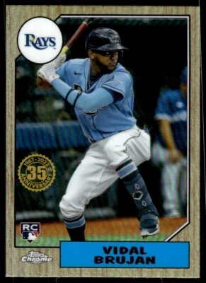 2022 Topps Chrome 1987 Baseball Vidal Brujan Durham Bulls R52 - Image 1 of 2
