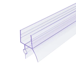 2-Pack Shower Door Bottom Seal Plastic Strips 36" Length Glass Door Seal Strip - Picture 1 of 6