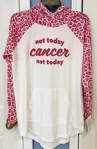 Not today Cancer LuLaRoe Amber Hoodie Langarmshirt Brustkrebs Gr. M rosa - Bild 1 von 7