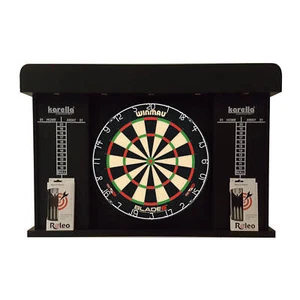 Winmau Dartscheibe Steeldart Blade 6 + Dart Kabinett + 2 Satz Roleo Dartpfeile - Bild 1 von 2
