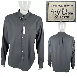 J Crew Mens XL Shirt Classic Button Down Cotton Blend Stretch Gray NWT $59.50 - Picture 1 of 10