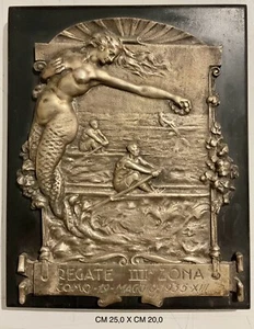 LAGO DI COMO REGATE IIIa ZONA A.XIII° 1935 PLACCA LIBERTY GARE SPORTIVE REGNO - Picture 1 of 8