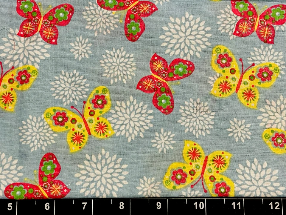 Tina Chatarra 12"x20" Flor Pascua Primavera Rosa Floral MARIPOSA TELA Algodón Foto 1 de 1