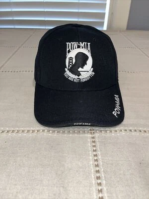 POW - MIA You Are Not Forgotten Sombrero de Camionero Negro Ajustable Espalda Bordada Foto 1 de 4