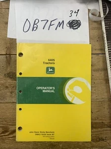 John Deere 6405 Tractor Operator's Manual OMAL116326 NOS - Picture 1 of 14