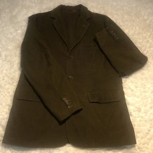 J Crew Herren Cord Sakko Blazer Olivgrün Großes 100% Baumwolle Kerb Revers - Bild 1 von 14