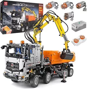 Mould King 19007 Pneumatic Truck Crane Car Building Block Remote Control Toy - Picture 1 of 12