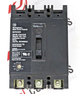 Protector de circuito de motor de 3 polos (MCP) Westinghouse MCP0358CR 7A 600VAC - Imagen 1 de 12