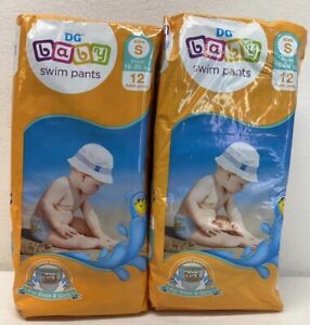 Dg Baby Kids Swim Pants Beach Diapers Pool Swimming Play 2 Pack Size Small New