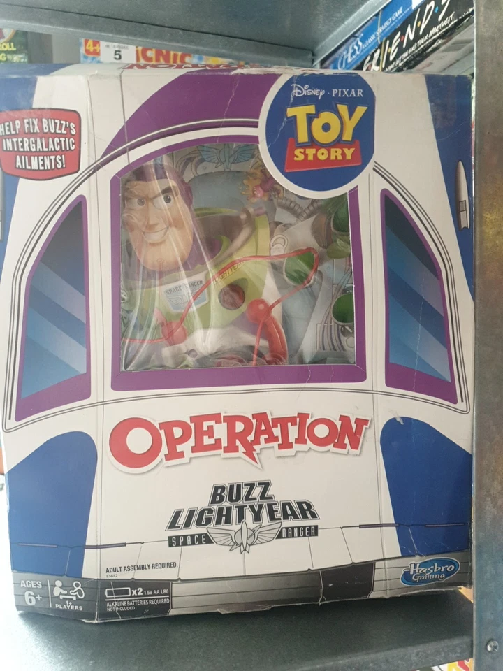 002. Hasbro Operation Buzz Lightyear Toy Story Board Game Kids WORKING  COMPLETE - Image 1 of 1