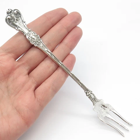 925 Sterling Silver Antique 1908 Whiting Manf Co King Edward Seafood Fork Cover
