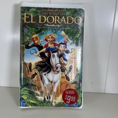The Road To El Dorado (VHS, 2000) Blockbuster Pre-viewed Intact Sticker - Image 1 of 4