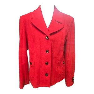 Boutique Essentials Damenblazer rot Wolle und Kaschmir Jacke 12 neu mit Etikett $ 149 - Bild 1 von 9
