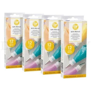 Wilton Disposable 16" Decorating Bags 12 Count Each Lot of 4 - Picture 1 of 5