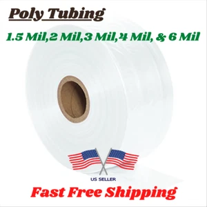 Clear Poly Tubing Multiple Sizes 1 Plastic Roll to make Impulse Heat Sealer Bags - Picture 1 of 6