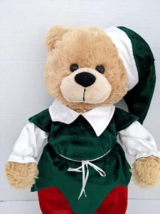 T.L. Spielzeug Vintage Weihnachten 20 Zoll Teddybär mit grüner & roter Elfe Outfit Plüsch - Bild 1 von 6