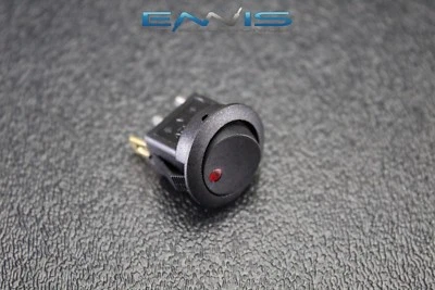 INTERRUPTOR BASCULANTE REDONDO 3/4 ORIFICIO DE MONTAJE 16 AMP 12V 3 PIN ROJO PALANCA LED IBRRSR Foto 1 de 4