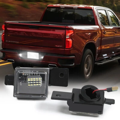 For Chevy Silverado 1500 2500 3500 Colorado GMC Sierra LED License Plate Lights - Imagem 1 de 4
