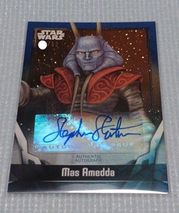 TOPPS STAR WARS Authentic Autogragh Card Stephen Stanton Mas Amedda A-S2