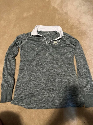 Women's Large Ohio Bobcats Poly Pullover in Gray / Green / White Colosseum - Image 1 of 2