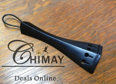 High quality Natural Ebony 4/4 violin Tailpiece +Tail Gut ,US Seller - Изображение 1 из 4