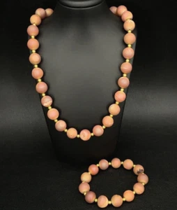 SET 2 PEZZI: CATENA E BRACCIALE FLESSIBILE VERG. CON DRUSA AGATA BEH. CACCIA GIOIELLI MARRONE - Foto 1 di 4