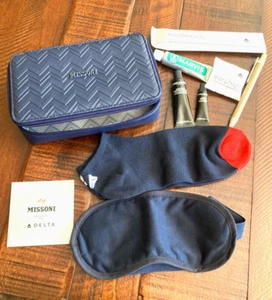 Delta One MISSONI Amenity Kit Navy Blue Brand New - Picture 1 of 9