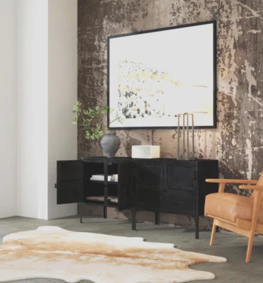 Restoration Industrial Hardware Style Tool Chest Media Console Buffet Cabinet - Image 1 of 4