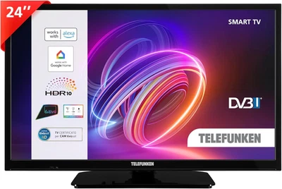 TELEFUNKEN 2025 Smart TV 24" HD Ready TE24553B45V2DZ, TV LED 24 Pollici Con Alex - Immagine 1 di 4