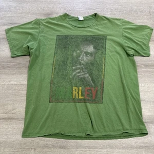 Bob Marley Shirt Green Reggae Graphic Tee Men’s XL 100% Cotton Jamaica Rasta - Picture 1 of 2