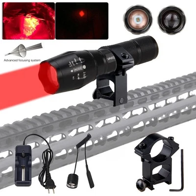 Rotlicht Taschenlampe USB Wiederaufladbar 500 Lumen Outdoor Jagd Beobachtung - Bild 1 von 4