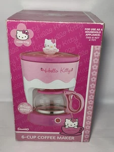 Vintage 2006 Sanrio Hello Kitty Drip 6-Cup Coffee Maker Pink In Box - Picture 1 of 5