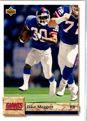 1992 Upper Deck #265 Dave Meggett - Image 1 of 2