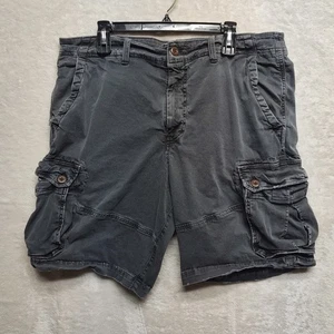 American Eagle Flex Classic Cargo Shorts Men Size 36 Distressed Gray Pocket Flaw - Picture 1 of 20