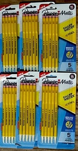 6 Packs Paper Mate SharpWriter #2 Yellow Mechanical Pencils 0.7mm - 5 Count Each - Picture 1 of 3