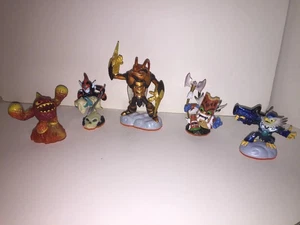 5 Giants Skylanders Jet-Vac- Double Trouble-Fright Rider-Lightcore Eruptor-Swarm - Picture 1 of 12