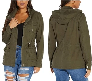 Camouflage Shacket Jacke Mäntel Mode Herbst Langarm Reißverschluss Canvas XL 2XL - Bild 1 von 7