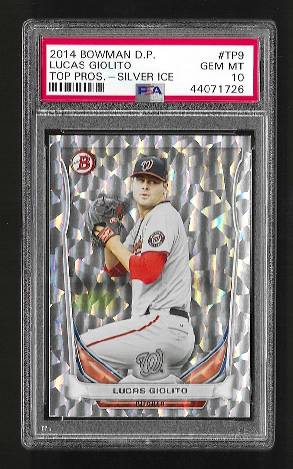 2014 Bowman Draft Picks Top Prospects Silver Ice Lucas Giolito RC Rookie PSA 10 - Image 1 of 1