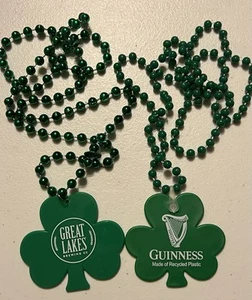 Guinness & Great Lakes Green Shamrock St. Pat’s Beads Lot 2 New St Patrick’s Day - Bild 1 von 8