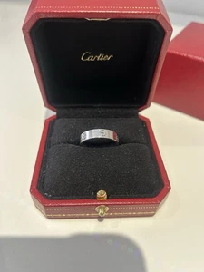 Cartier Love Ring 18ct White Gold Size 64 - Picture 1 of 8