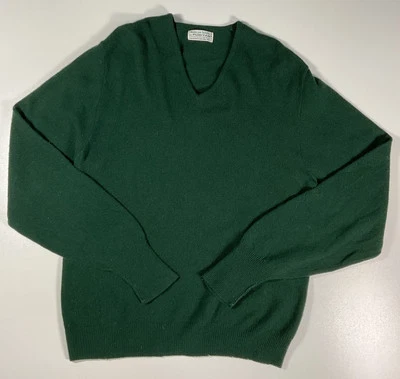 Vintage Puritan Aqua Knit Sweater Sz M Lambswool Green Grandpa Grunge 60s - Image 1 of 4